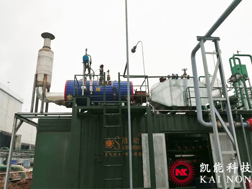 600KW發(fā)電機組余熱鍋爐余熱利用現場